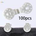 100x Shade Net Clips Shade Cloth Clips Round Fixing Buckle Tightener Reusable Shade Netting.