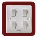 4 Gang 1 Way Switch, Gang Switch, Switch Socket. 