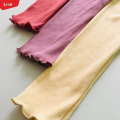 Toddler Girls Cotton Ribbed Lettuce Cuff Full Length Leggings From Levin. 