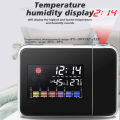 LED Digital Projection Alarm Clock Temperature Thermometer Desk C. 
