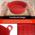 Air Fryer Silicone Liners Reusable 7.5 Inch and 8.5 Inch Air Fryer Basket Accessories (2 Pack).