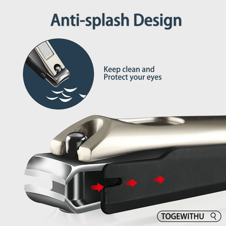 TOGEWITHU%20Nail%20Clippers,%20Anti-splash%20Fingernail%20Toenail%20Cutter%20Manicure%20Tools%20Detachable%20Nail%20Trimmer%20with%20Nail%20File%20-%20Image%205