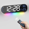Digital Clock Wall LED Digital Alarm Clock Timing with Remote Control 13.7Inch,Auto Brightness,Dual Alarm Clock & Timer,for Bedroom, Gift.