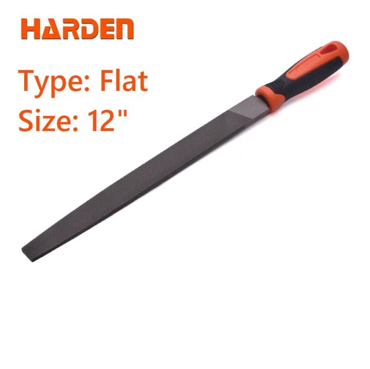 Harden 12" Professional Flat Bastard Mill File With Soft Handle 610635