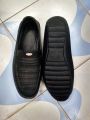 New Fashionable Solid Black Rubber Shoes for Men. 