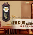 Luxury Imitation Wood Grain Retro Silent Swing Wall Clocks Large Pendulum Wall Clocks Living Room Reloj De Pared Modern Design.