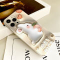 Jizetin for Realme 8 5G Back Cover Cute White Rabbit Luxury Slim Hard Crashproof Mobile Phone Case For Boys Girls.
