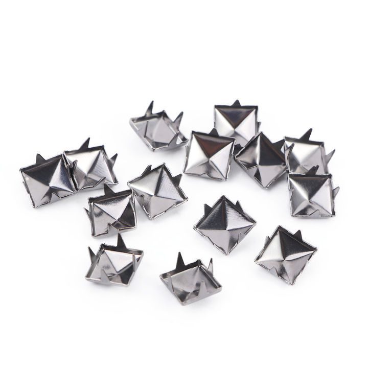 4%20Claws%20Fashion%20for%20Hat,Bag,Clothes%20Pyramid%20Shape%20Metal%20Spikes%20Spots%20Nailhead%20Releasable%20Sewing%20Decor%20Garment%20Supplies%20Square%20Rivets%20DIY%20Studs%20-%20Image%204