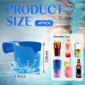 4Piece Poolside Cup Holder for Above Ground Swimming Pool, Blue Plastic Pool Cup Holder for Drinks Fit 2 Inch or Less Poolside Top Bar. 