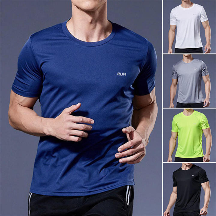 Men's%20Quick%20Dry%20Short%20Sleeve%20Shirts%20Fitness%20Compression%20Gym%20Running%20Soccer%20Sportswear%20Sport%20Jogging%20Training%20Muscle%20Fit%20T-Shirt%20-%20Image%203