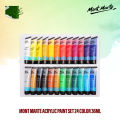 Mont Marte Signature Acrylic Paint Set 24 Vibrant Colors 36ml High Saturation Fine Finish for Artists. 
