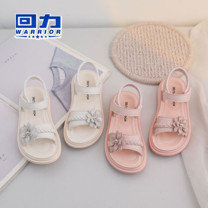 Huili Sandals Little Princess 2024 Summer New Fashion Soft Sole Beach Children's Student Girls' Shoes