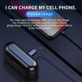 【FUPANG】TWS wireless Bluetooth 5.0 headphones in-ear earbuds twins noise reduction earbud headset with LED display charging case.