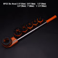 Harden 9Pcs Pipe Threading Set Manual Pipes Threading Tool with Plastic Box 600871.