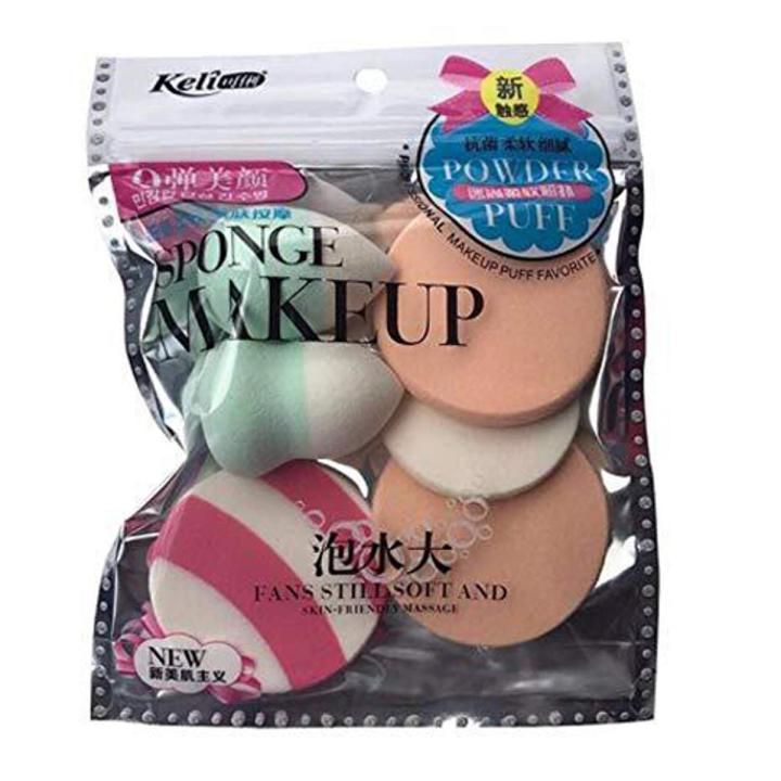 Make Up Beauty Blender Sponge Puff for Powder, Concealer and Foundation Application -6 Piece Set