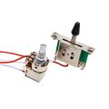 1 Set Guitar Wiring Kit 1 Volume 1 Tone 3 Toggle Switch & 2Pcs Double Coil Electric Guitar Humbucker Pickup Bridge. 