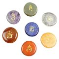 7 Pcs/set Seven Chakra Stone 7 Colors Healing Energy Stone Natural Crystal Gem Agate Polished beautiful Gift. 