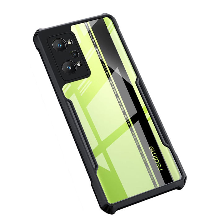 Realme gt neo 2 Edge-Reinforced Shockproof Cushion Back Clear Hybrid Transparent Hard Cover Casing (Back Case Cover For Smartphone)