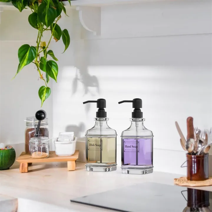 Glass+Stainless%20Steel%20Pump%20Head%20Glass%20Bottle%20Refillable%20Soap%20Dispenser%20Hand%20Sanitizer%20Bottle%20for%20Bathroom%20Kitchen%20Office%20Public%20-%20Image%205