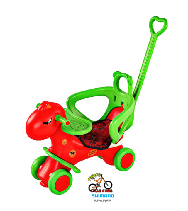 RFL Jim & Jolly Trojan Horse-2 in 1-Red & Green For Baby Kids Tricycle Prince Cycle Store
