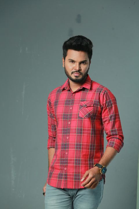Westeen%20Red%20Printed%20Check%20Shirt%20for%20men%20-%20Image%202