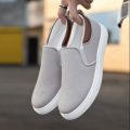 Black Grey Blue and Khaki Color Korean Canvas Sneakers Shoes for Men Slip On Casual Shoes.