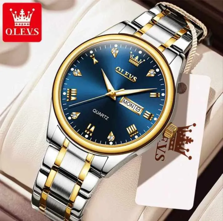Olevs%204580%20Silver%20&%20Golden%20Two%20Tone%20Stainless%20Steel%20Analog%20Wrist%20Watch%20For%20Women%20-%20White,%20Silver,%20Black%20&%20Golden%20-%20Image%202