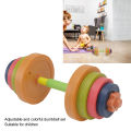Kids Dumbbell Toy, Fitness Equipment Weight Lifting Plastic Dumbbell Toy for House.