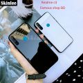 Realme C3 Case Tempered Glass Case with Soft Frame Shockproof Back Cover. 