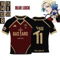 90-160CM Kid‘s Jersey Futsal & Football  VL Replika Blue Lock Anime Bastard Munchen Men's Short-sleeved T-shirt Sports Garment for Man Woman Children. 