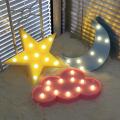 OIMG Nordic Kids Room Decor Led 3D Light Cloud Star Moon Night Light For Baby Kids Gift Toy Children Bedroom Indoor Lighting.
