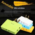 Tap Power Outlet Extender Plug Multi Plug Slim 3 In 1 Rotatable Socket Converter,Swivel Mini Indoor Wall.