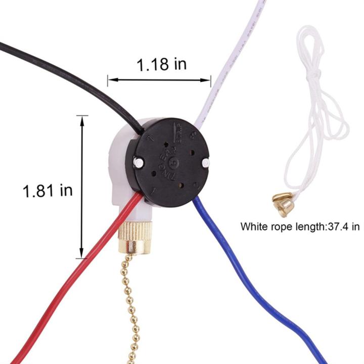 Fan Switch-1 x ZE-208S ceiling fan switch- & White