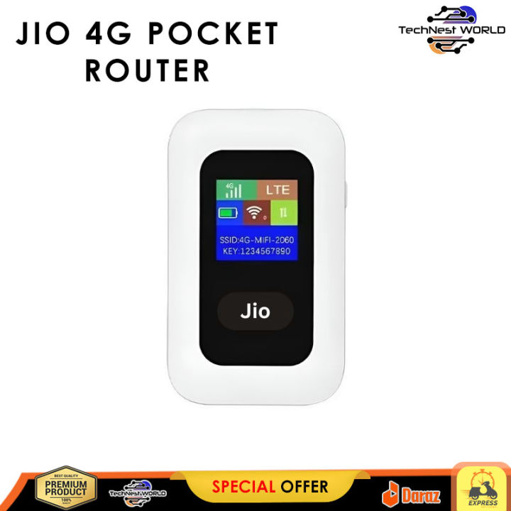 Jiofi Mini Router Jio 4G+ Pocket Router Advanced Mobile Wi-Fi Hotspot Pocket Router with ...