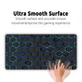 Blue Hexagon Pattern Large Gaming Mouse Pad Natural Rubber Non-Slip Rubber Mat With Locking Edge Mouse Pad for Office.