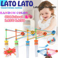 Latok Lato Lato Toy Viral Old School Toy Etek Toy Click Clack Ball Bump Ball Decompression Ball Magical Functions Can Put In Candy Football Pattern.