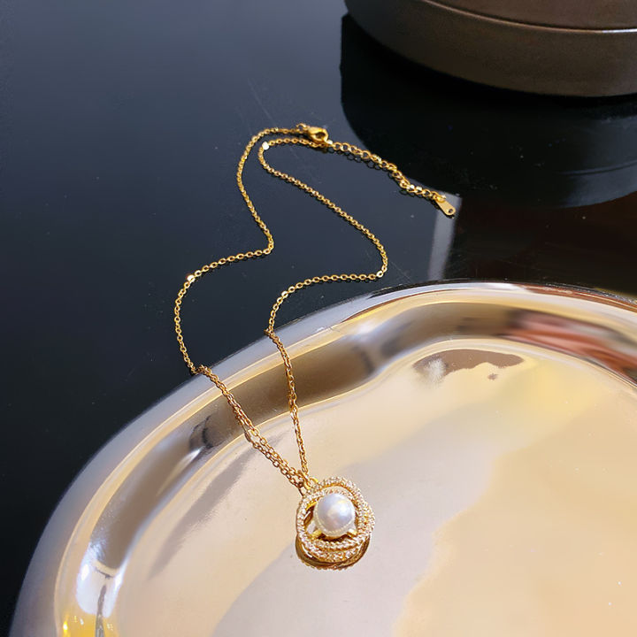 Light%20Luxury%20Zircon%20Titanium%20Steel%20Necklace%20No%20fade%2018K%20Gold%20Plated%20Stainless%20Steel%20Chain%20Necklace%20Collar%20De%20Acero%20Inoxidable%20-%20Image%202