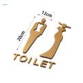 WC Sign Board Signage Bathroom Sign with Self Toilet Sign Male Female S.