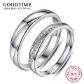 Fashion Genuine 100% 925 Sterling Silver Ring for Women Men Classic Engagement Zircon Couple Rings Wedding Jewelry For Lovers.