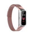 For Samsung Galaxy Fit SM-R370 Milanese Watch Band(Rose Pink). 