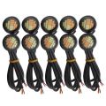 NCANRUI 10 Pcs 12V 23Mm Dual Color Switchback 4014 Smd 12 Led Drl Eagle Eye Daytime Light Car Motor Turn Lights.