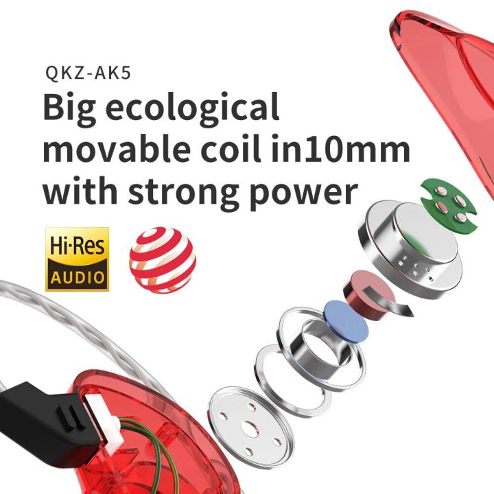 QKZ%20CK5%20New%20Sport%20Ear%20Wrap%20Earphones%20Transparent%20Bass%20Mobile%20Music%20Earphones%20-%20Image%203