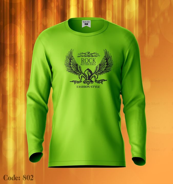 Rock%20Attitude%20Men'S%20Jersey%20Fashion%20T-Shirt%20Full%20Sleeve%20-%20Image%202