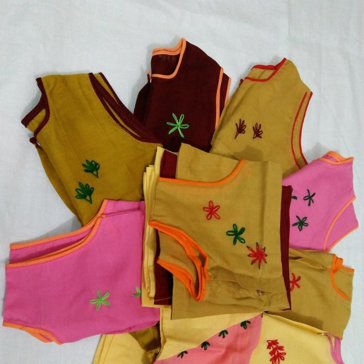 9Pcs Nima & Nappy With Katha Set For New Bron Multi color. Baby Gift.