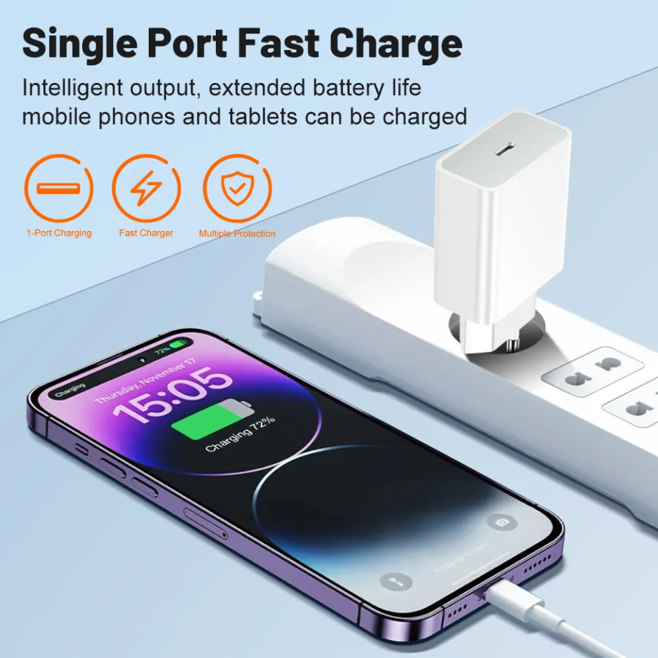20W PD USB C Wall Charger with Fast Charging Cable Fast