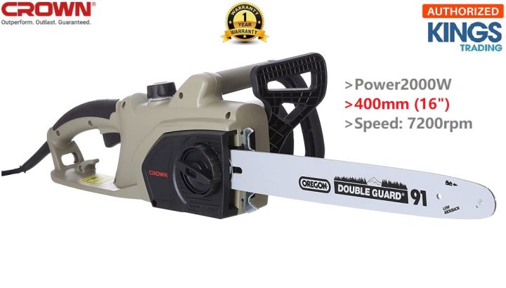 CROWN 16" Chain Saw 2000W CT15165 - Kings Trading