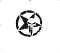 Skull Scratch Star Bike Stickers Compatible for bike sticker/Skulls Punisher Pentacle Five-pointed Star bike Stickers Creative Decoration Decals /Waterproof and Premium Quality)/ bike sticker/ Motorcycle stickers/ Decoration sticker for bike.