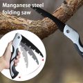 Folding Hand Saw SK5 Steel Medium-toothed Blade Soft Rubber Handle Collapsible Sharp for Woodwork/Household Cutting Tools/DIY. 