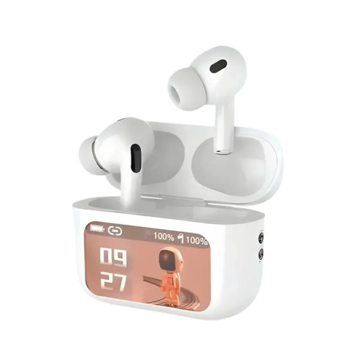 App Support Airpods A9 Pro Touch Screen Display with ANC ENC TWS Earbuds iOS and Android App Supported Airpods Fere Fit App