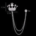 Men Crystal Suit Brooch Clothes Buckles Rhinestone Brooch.